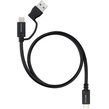 Cable USB 3.2 Tipo-C Nanocable 10.01.4803/ USB Tipo-C Macho/ USB Macho - USB Tipo-C… Negro
