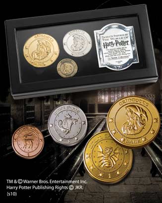 The noble collection Replica harry potter monedas de gringotts expositor