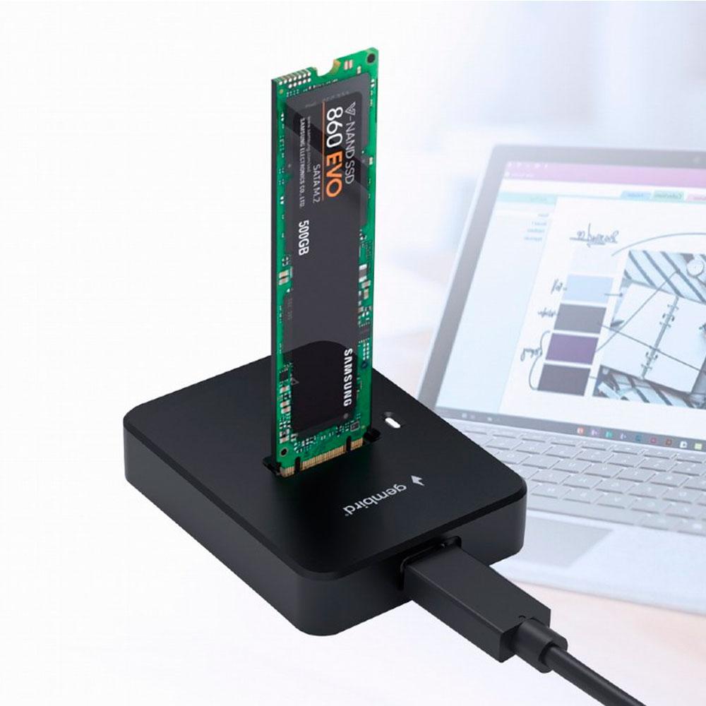 Docking Station USB - Type-C / M.2 Sata NVME SSD / Negro / Gembird / DD-U3M2