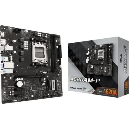 Asrock A620AM-P/ DDR5/ PCIe 4.0/ Socket AM5/ Micro Atx