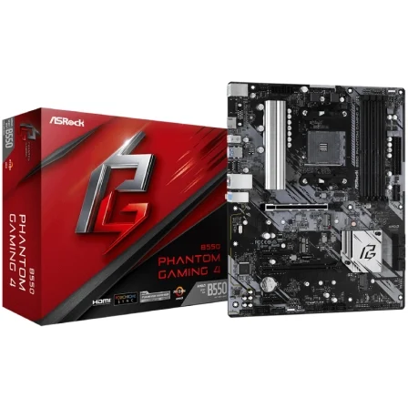 Asrock B550 Phantom Gaming 4/ DDR4/ PCIe 4.0/ Socket AM4