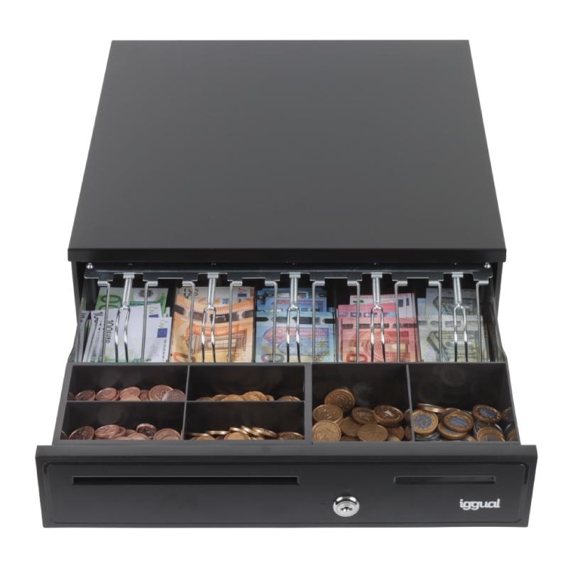 iggual Cajón Portamonedas IRON-35 42cm 5+6 negro