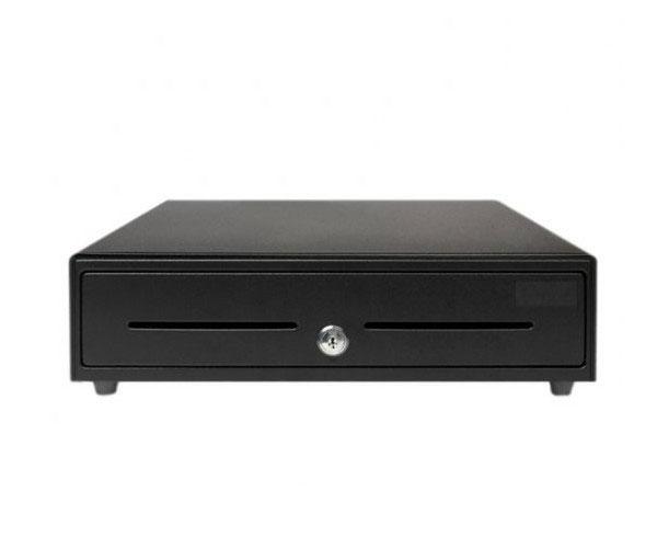 Cajon portamonedas Eightt / 41cm / Apertura Automatica o Manual / Compartimentos para Billetes 5 - Monedas 8 / Negro / ECJM-58
