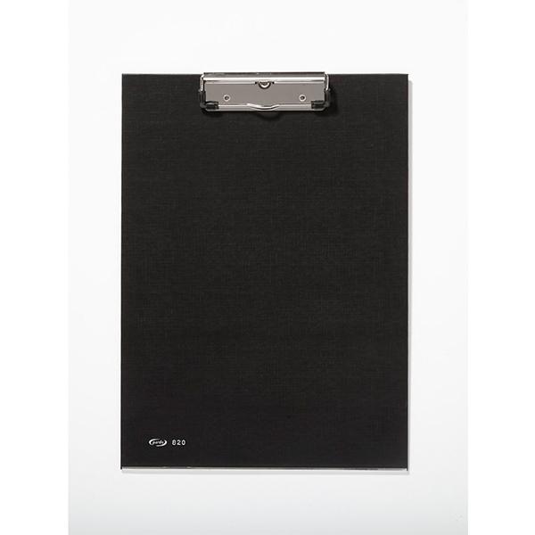 PARDO Portabloc forrado con pinza y refuerzo metalico negro