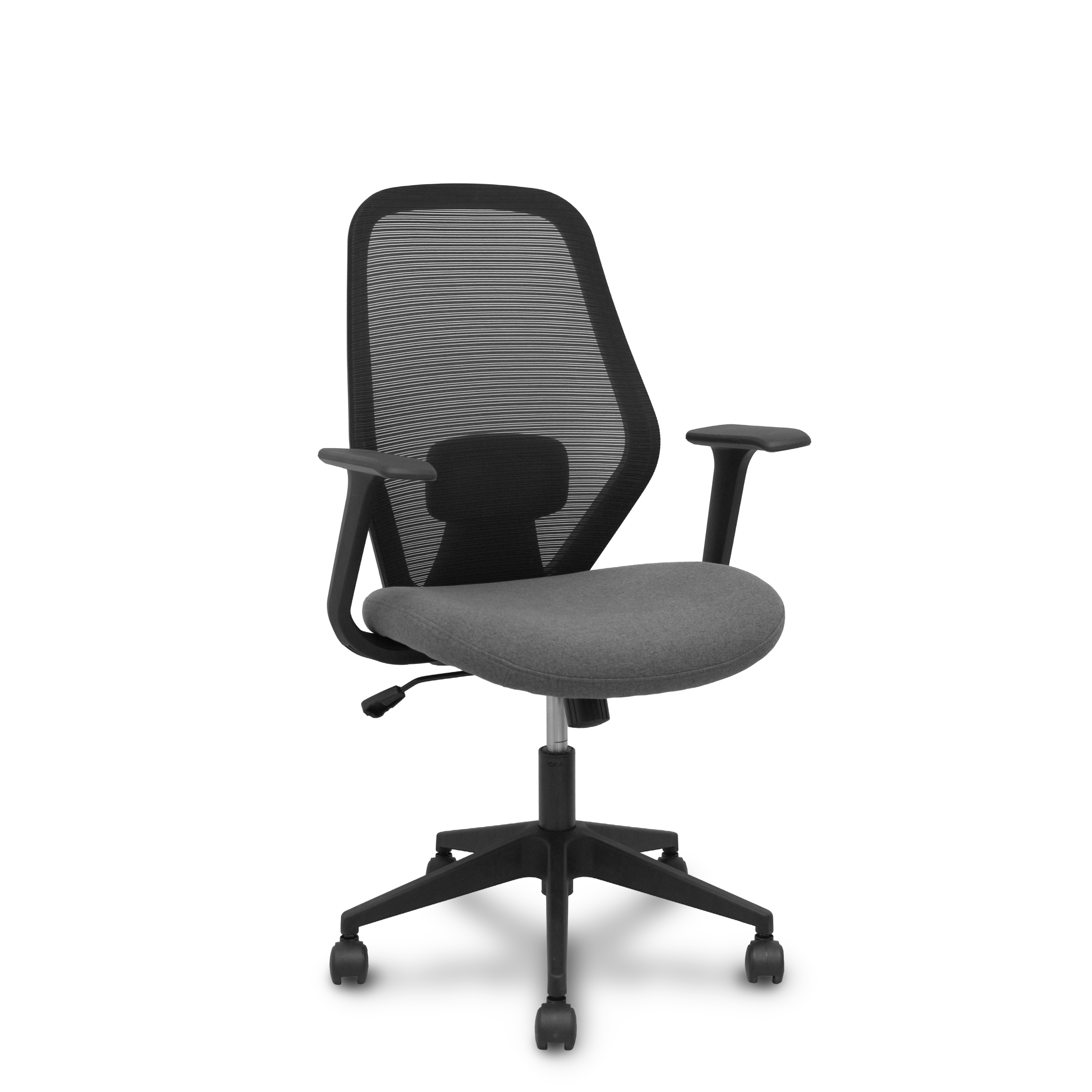 PIQUERAS Y CRESPO FOROL Silla Ergo529 respaldo malla negro asiento tela gris base piramidal ruedas nailon