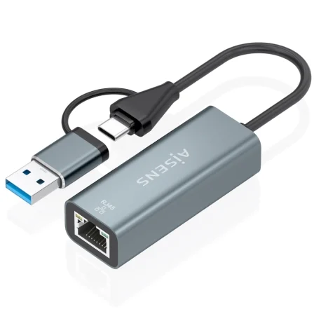 Aisens USB + USB Tipo-C 3.2 – RJ45