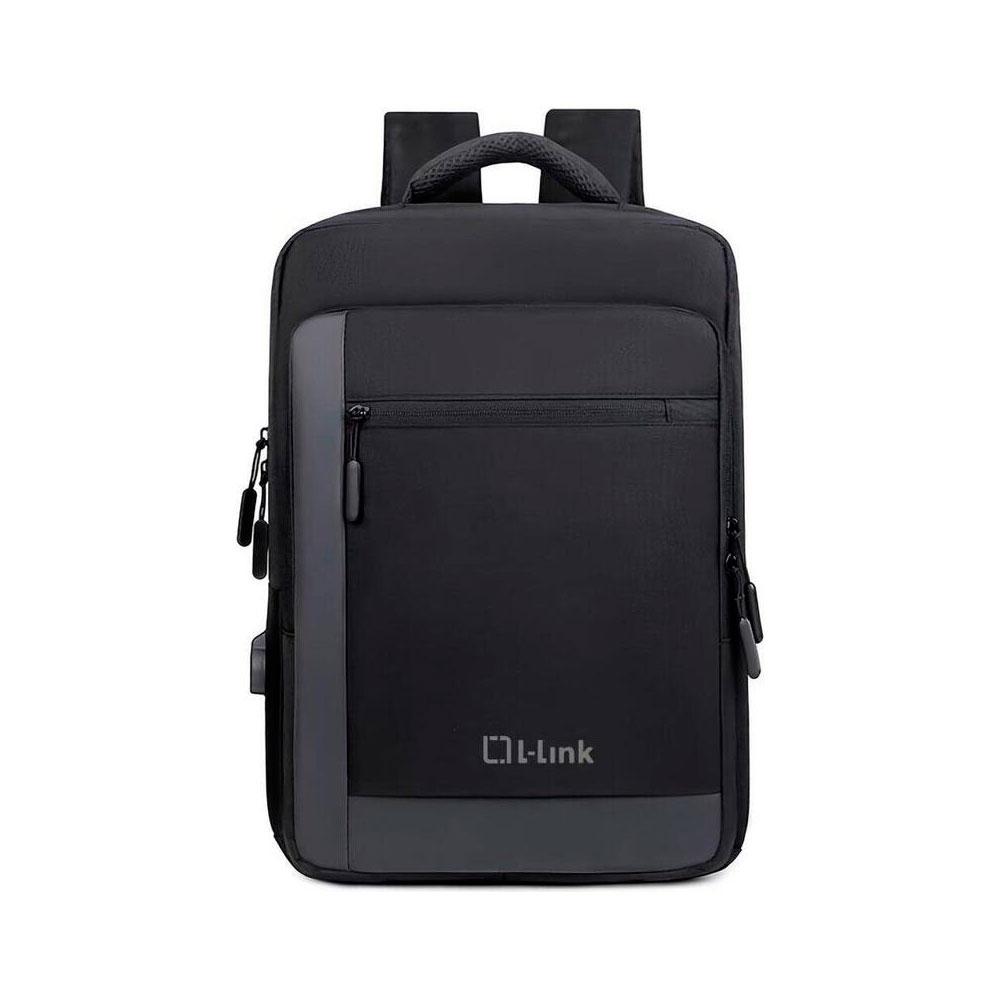 Mochila Para Portatil L-Link LL-9020A / Hasta 15.6\" / Impermeable / Salida Usb / Negra