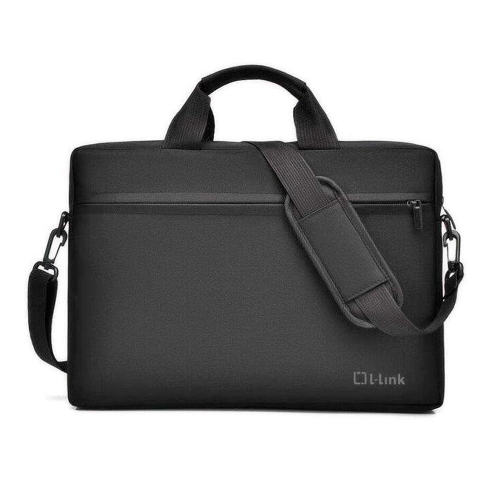 Maletin portatil L-Link Hasta 14\" / Bolsillo frontal / Impermeable / Negro / LL-B036-14