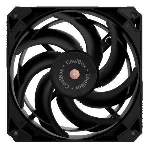 ÷ Ventilador interno coolbox v12 black 120mm hydraulic bearing 1200rpm 4 pines molex negro