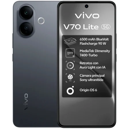 Smartphone Vivo V70 Lite 6GB/ 128GB/ 6.77"/ 5G/ Negro
