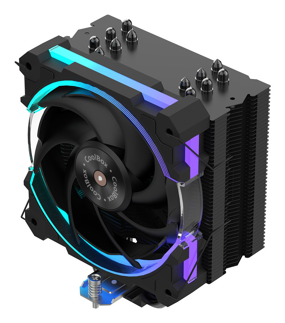 COOLBOX GAMING DISIPADOR CPU ARGB 6 HEATPIPES 240W TDP