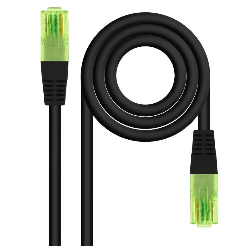 NANOCABLE CABLE RED CAT.6 UTP AWG26 CCA, NEGRO, 25 CM