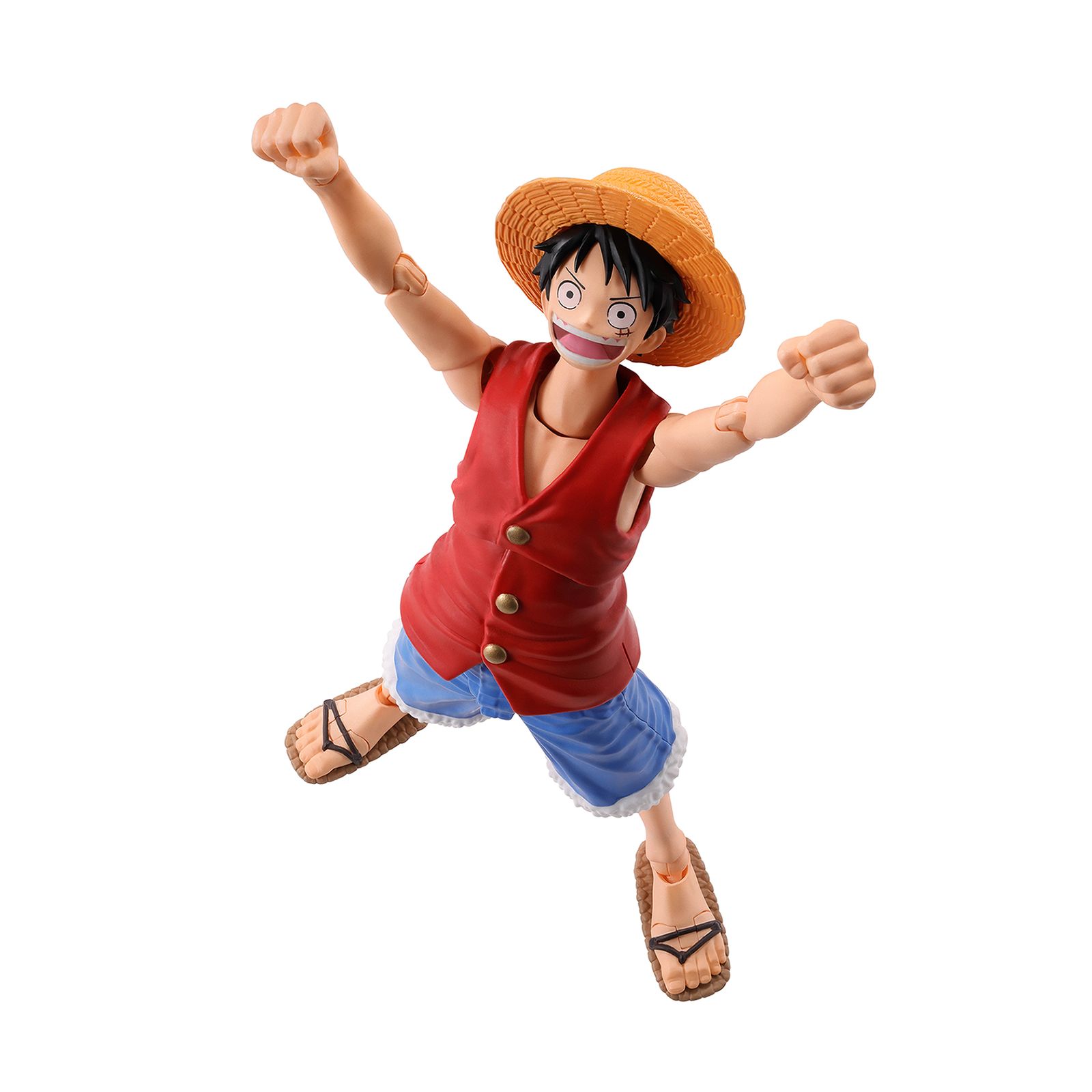 Figura tamashii nations one piece sh figuarts monkey d. luffy - romance dawn - fig. 14.5 cm