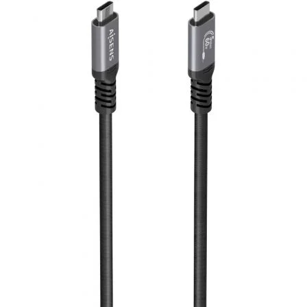 Cable USB 3.2 Tipo-C Aisens A107-0992/ USB Tipo-C Macho - USB Tipo-C Macho/ Hasta 60W/ 5Gbps/ 10m/ Negro