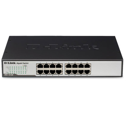 ÷ Switch no gestionable d-link dgs-1016d 16p giga sobremesa kit de instalacion rack 19\"