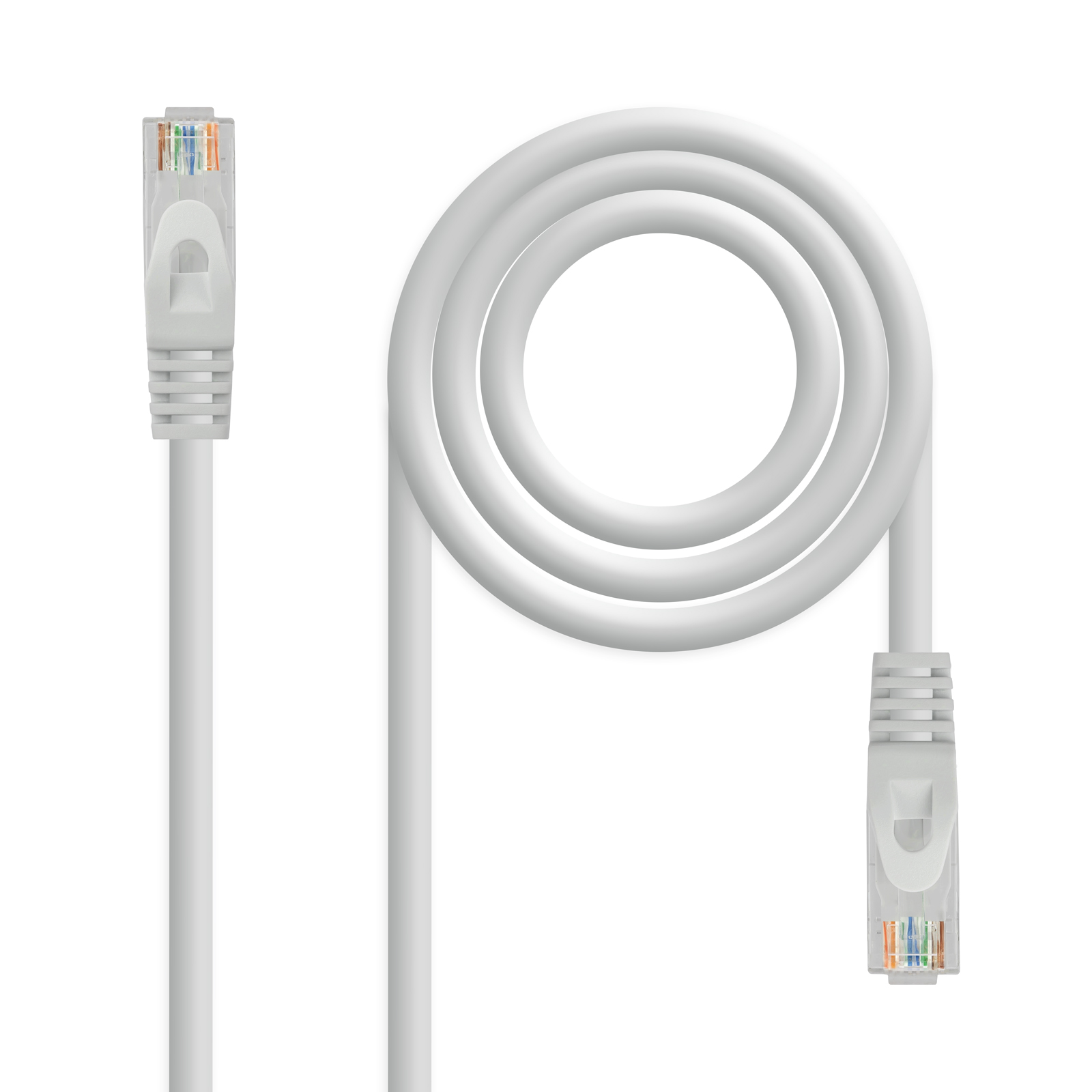 NANOCABLE Cable de red latiguillo RJ45 LSZH Cat.6A UTP AWG24, Gris, 3.0m