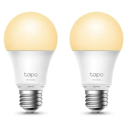 TP-LINK Bombilla Inteligente Tapo L510E/ Casquillo E27/ 8.7W/ 806 Lúmenes/ 2700K/ Pack 2