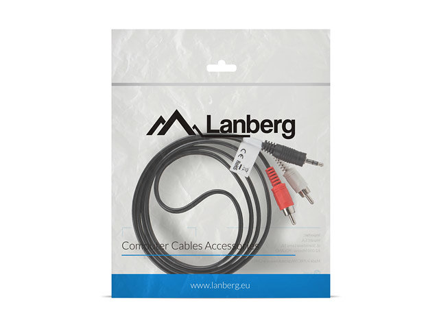 Lanberg estereo mini jack 3.5mm - 2x rca macho 1.5m