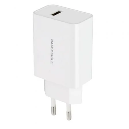 Cargador de Pared Nanocable 10.10.2003/ 1xUSB/ 10W Blanco