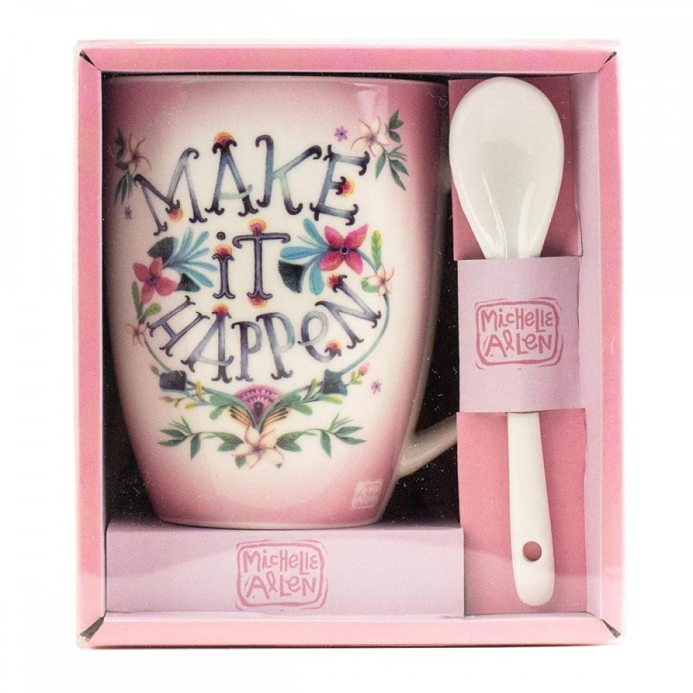 Enesco Taza con cuchara make it happen