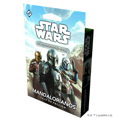 Asmodee Caja star wars: deckbuilding game mandalorianos