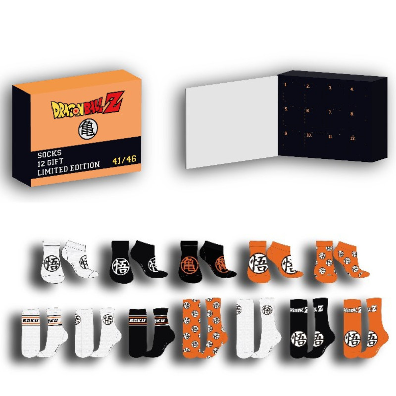 Cerdá Caja regalo 12 pares calcetines dragon ball talla 41 - 46