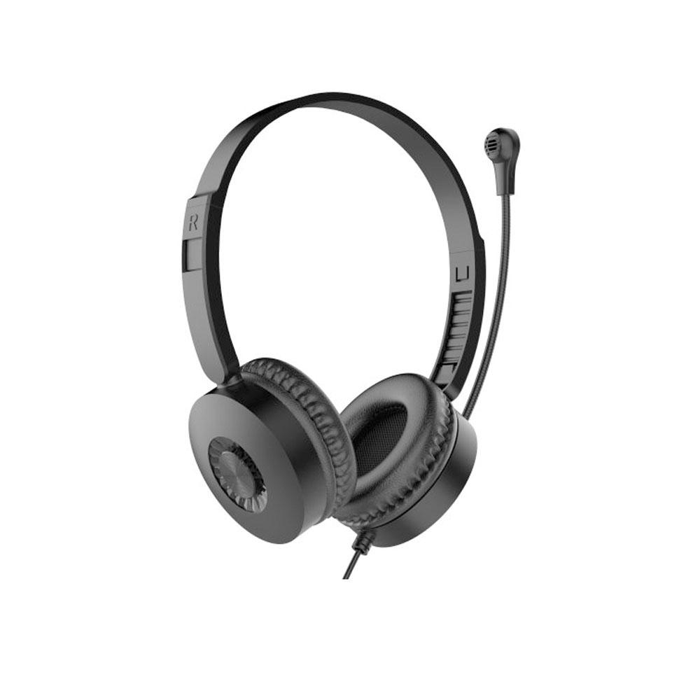 ÷ Headset usb equip life microfono flexible control de volumen color negro / blanco