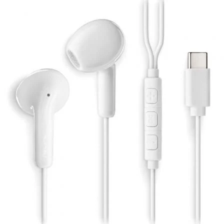 NGS Intrauditivos Cross Glide/ con Micrófono/ USB Tipo-C/ Blancos