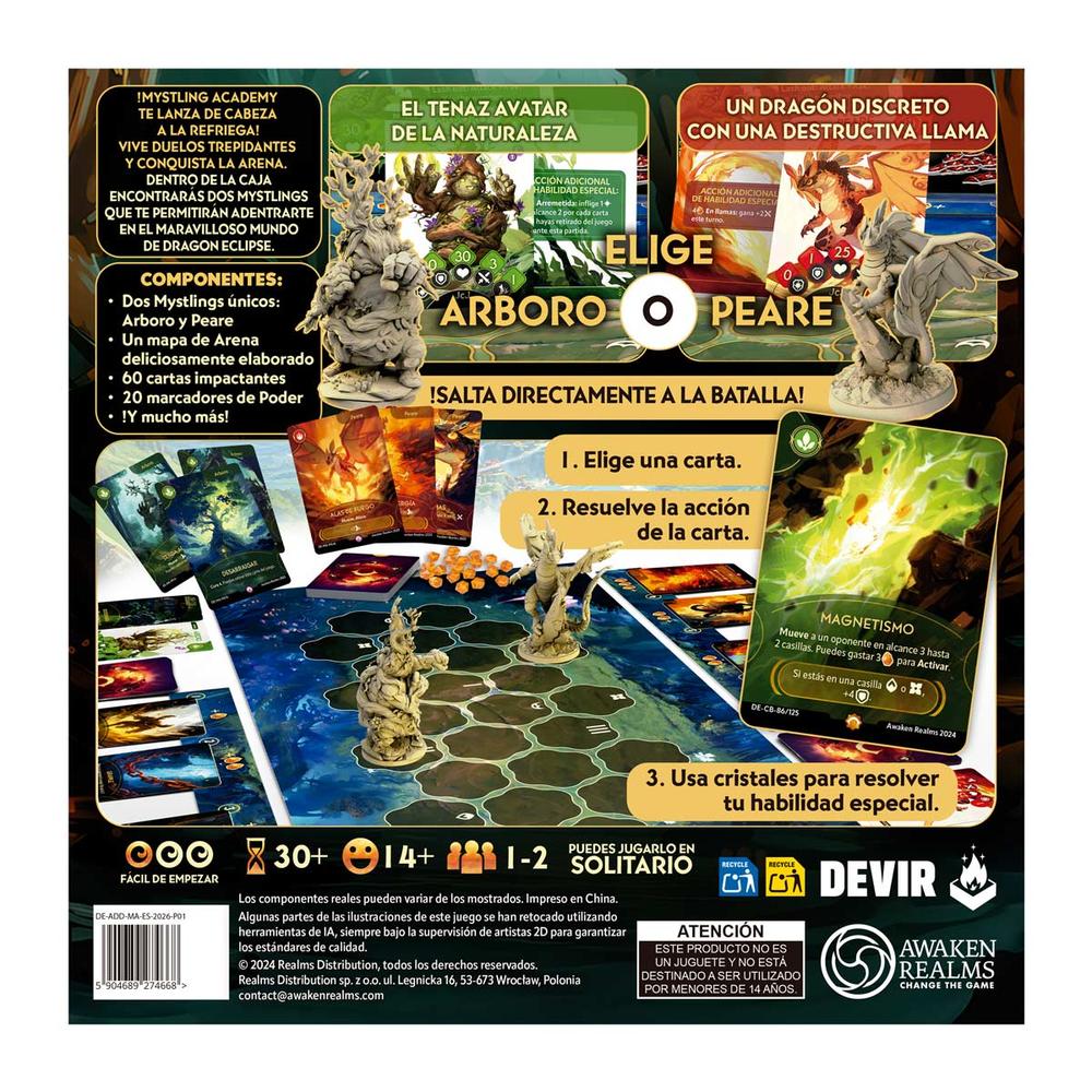 Devir Juego de mesa dragon eclipse: mystling academy - peare contra arboro