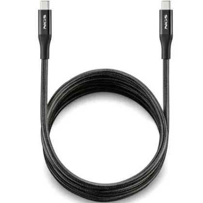 NGS USB 4.0 Tipo-C Knot/ USB Tipo-C Macho - USB Tipo-C Macho/ Hasta 240W/ 40Gbps/ 2m Negro