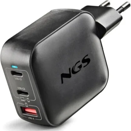 NGS de Pared GaN BUD100WTINY 100W/ 2xUSB Tipo-C/ 1xUSB/ 100W