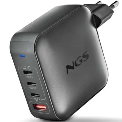 NGS Cargador de GaN Bud 165W/ 165W/ Automático/ Voltaje 5-21V