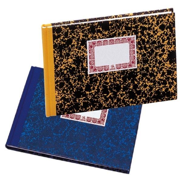 DOHE Cuaderno cartone cuentas corrientes 100h numeradas cuarto apaisado amarillo