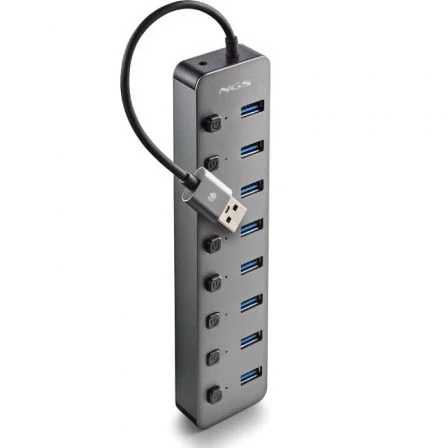 NGS Hub USB IHUB8 / 8xUSB 3.0 Gris