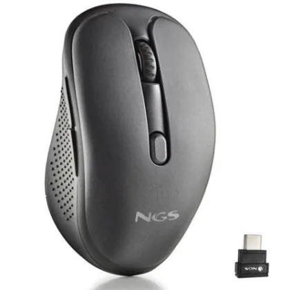 NGS Inalámbrico Evo Jot silencioso/ Batería recargable/ Hasta 1600 Dpi Negro