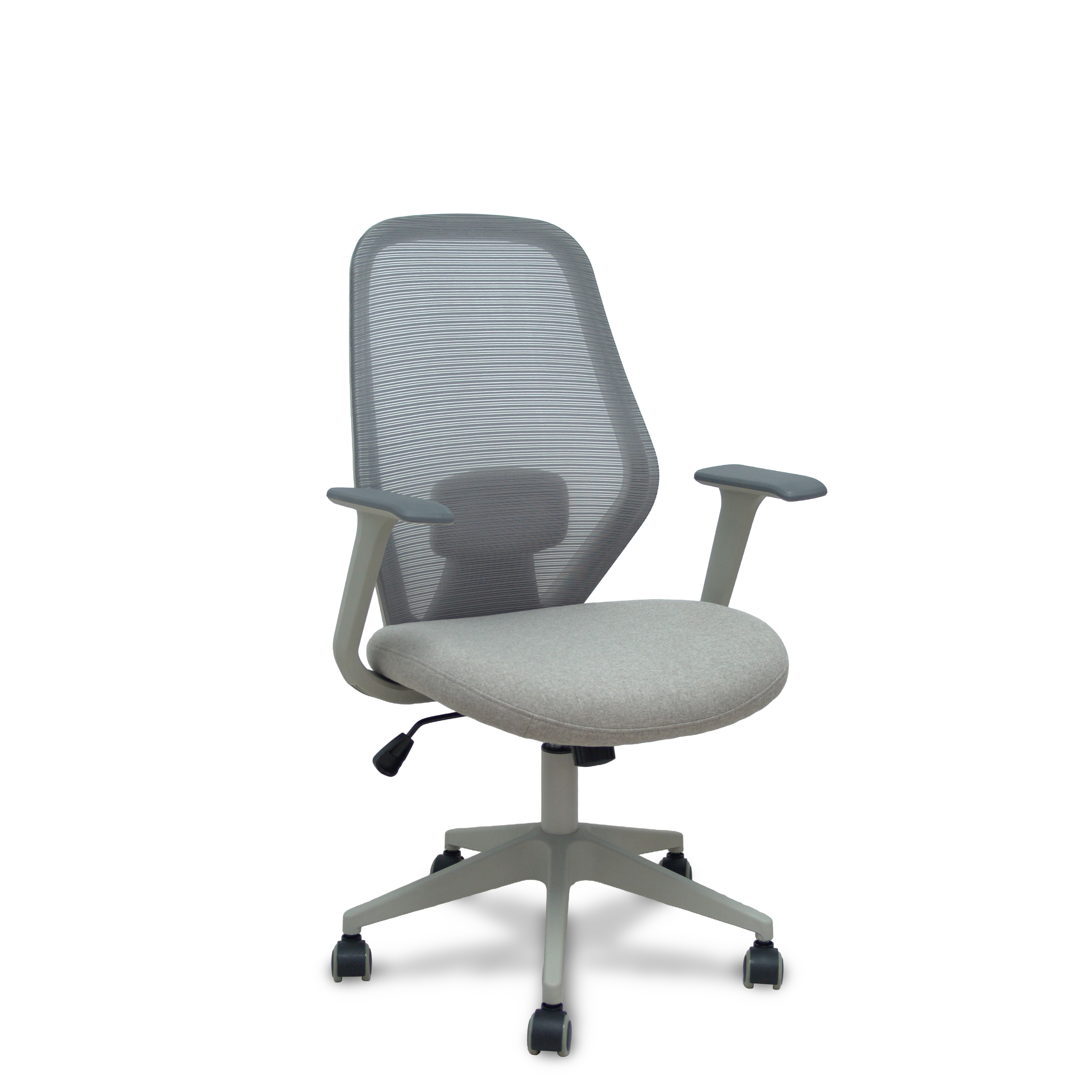 PIQUERAS Y CRESPO FOROL Silla Ergo529 gris respaldo malla gris asiento tela gris base piramidal gris claro ruedas nailon
