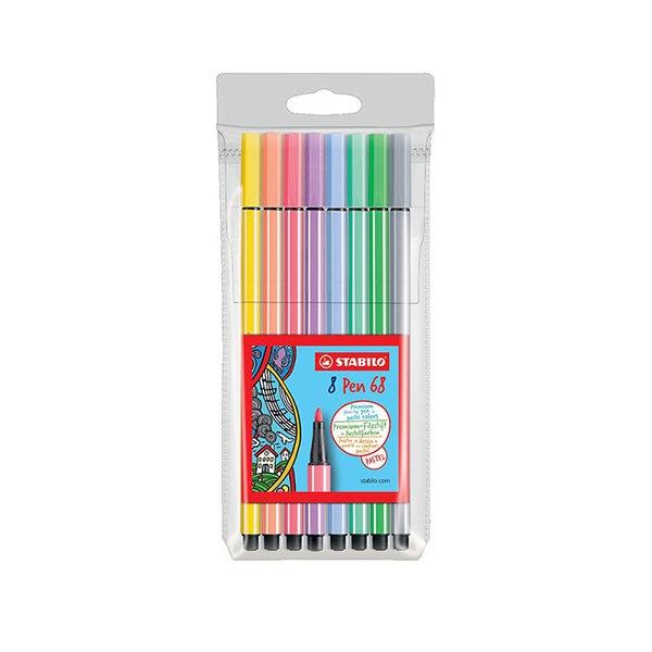 STABILO Paq.8 rotuladores Pen 68 pastel