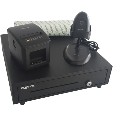 Approx Pack para Tpv appPOSPACK4180USB/ Cajón Portamonedas + Térmica de Tickets + Lector…