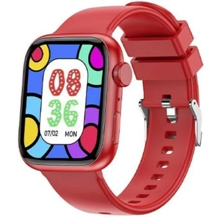 Smartwatch Forever IGo Watch 3 JW-500/ Notificaciones/ Frecuencia Cardíaca Rojo