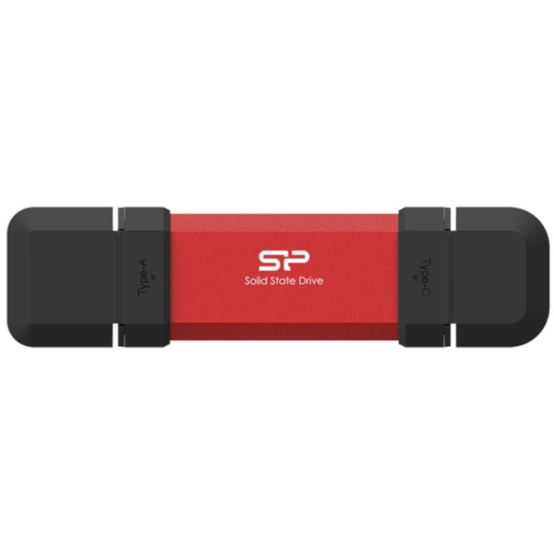 Silicon Power Sp Memoria USB DS72 250GB USB A+C 3.2 Gen2 Rojo