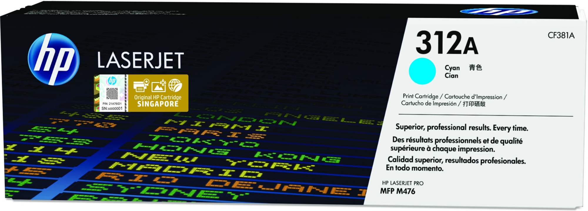 HP ÷ Tóner original cf381a cian