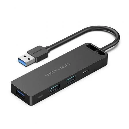 Vention Hub USB 3.0 Chvbb/ 3xUSB/ 1xMicroUSB Pd/ 1xLector Tarjetas