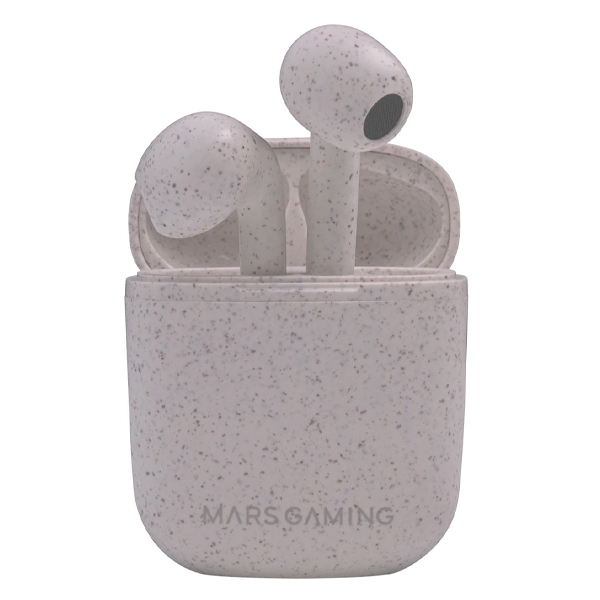 ÷ Auricular intrauditivo bluetooth mars gaming mhi-eco white bt 5.1 tws dual driver estuche de carga u