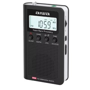 Aiwa ÷ Radio digital rsd-45bk pantalla LCD altavoz auriculares