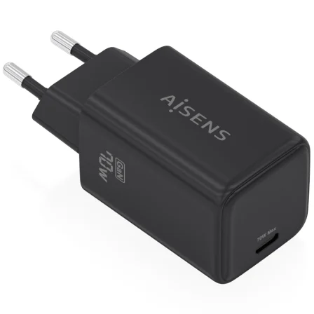 Aisens de Pared GaN ASCH-70W1P089-BK/ 1xUSB Tipo-C/ 70W