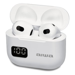 ÷ Auricular intrauditivo bt aiwa ebtw-100 tws bt 5.3 mic 4h+12h blanco