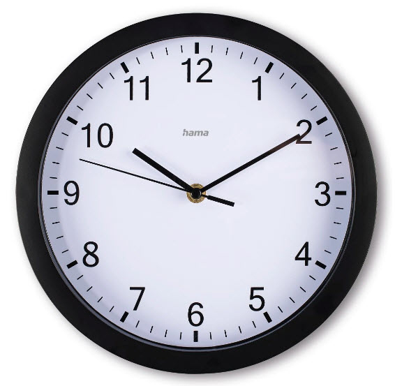 Hama Reloj de Pared Elba Negro