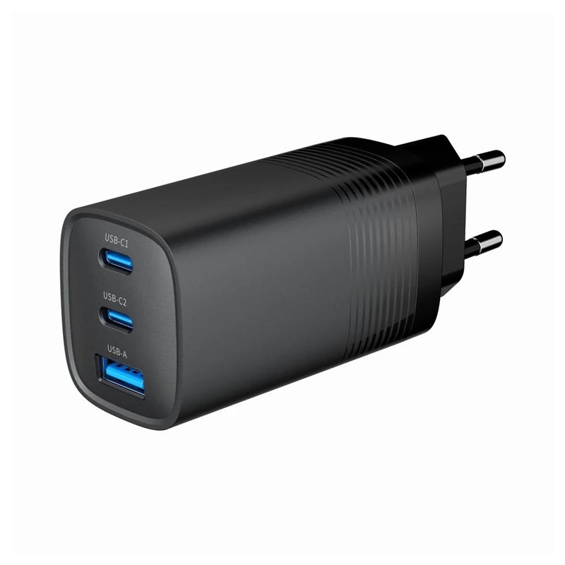 Gembird rápido USB PDGaN 3 puertos 67 W