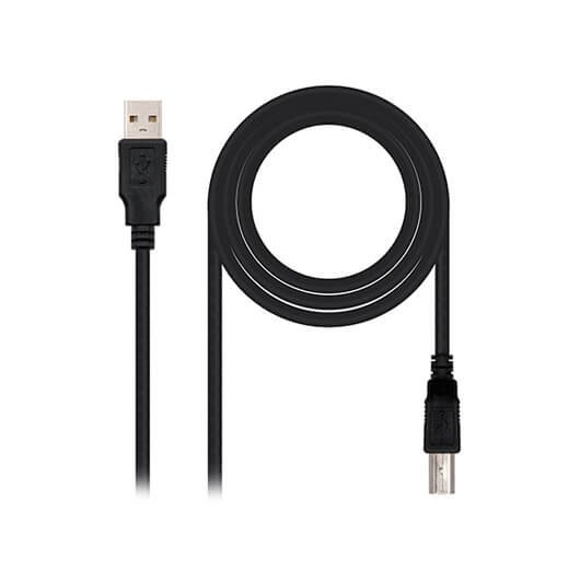 Cable impresora nanocable usb - a 2.0 a usb - b 2.0 1m negro macho - macho