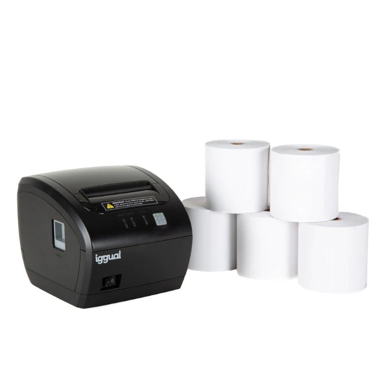 iggual Kit térmica tickets TP7001 + 5 rollos 80